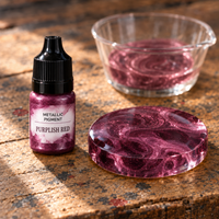 Tekutý metalický pigment do živice 5 ml – purpurovo červená (Purplish Red)