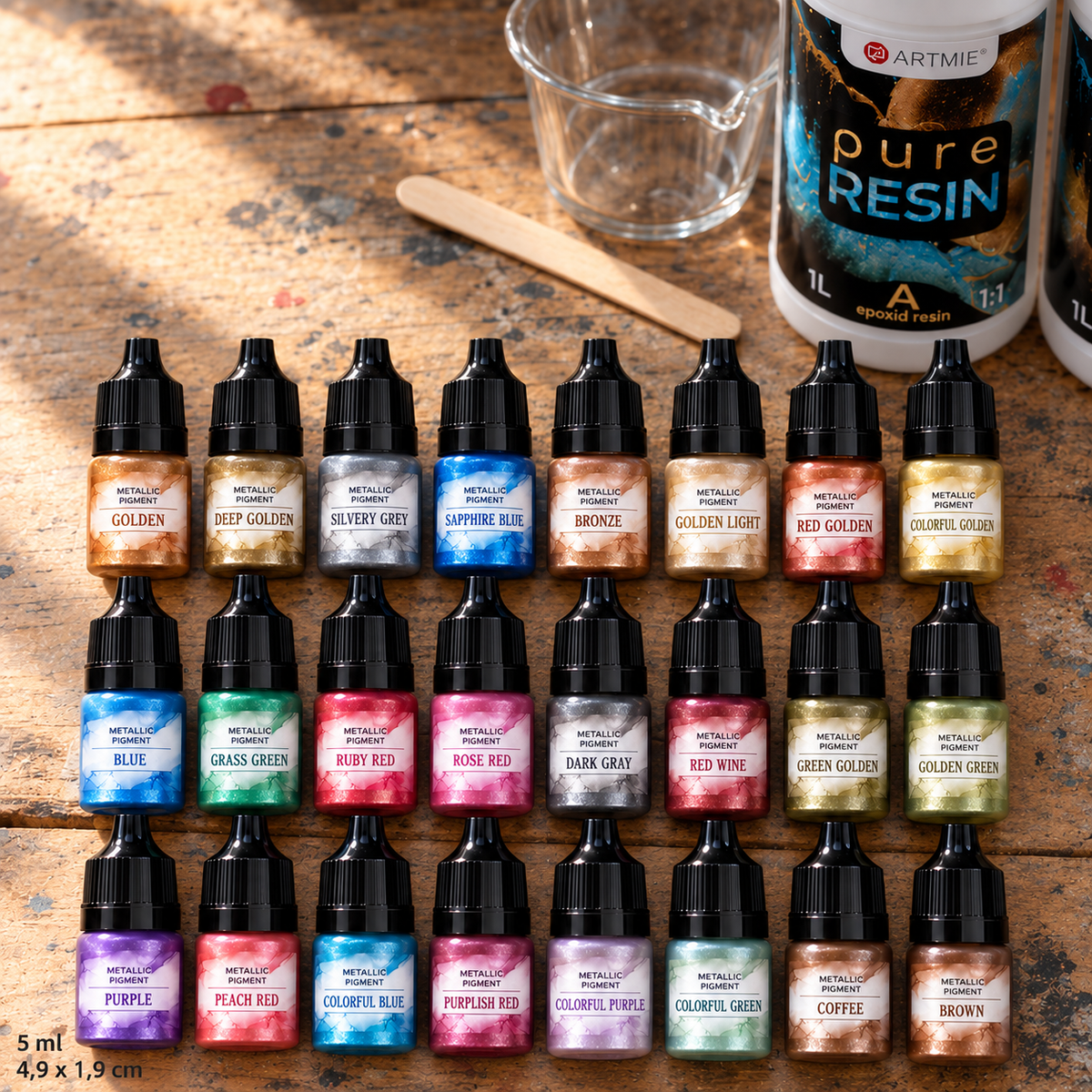 Tekutý metalický pigment do živice 5 ml