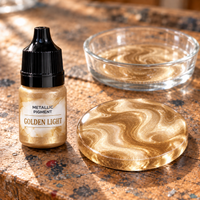 Tekutý metalický pigment do živice 5 ml – svetlá zlatá (Golden – light)