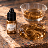 Tekutý metalický pigment do živice 5 ml – tmavá zlatá (Deep Golden)
