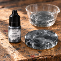 Tekutý metalický pigment do živice 5 ml – tmavosivá (Dark Gray)