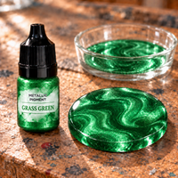 Tekutý metalický pigment do živice 5 ml – trávová zelená (Grass Green)