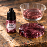 Tekutý metalický pigment do živice 5 ml – vínovo červená (Red Wine)