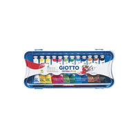 Temperové farby GIOTTO Extra Fine v tubách so štetcom – 12 x
