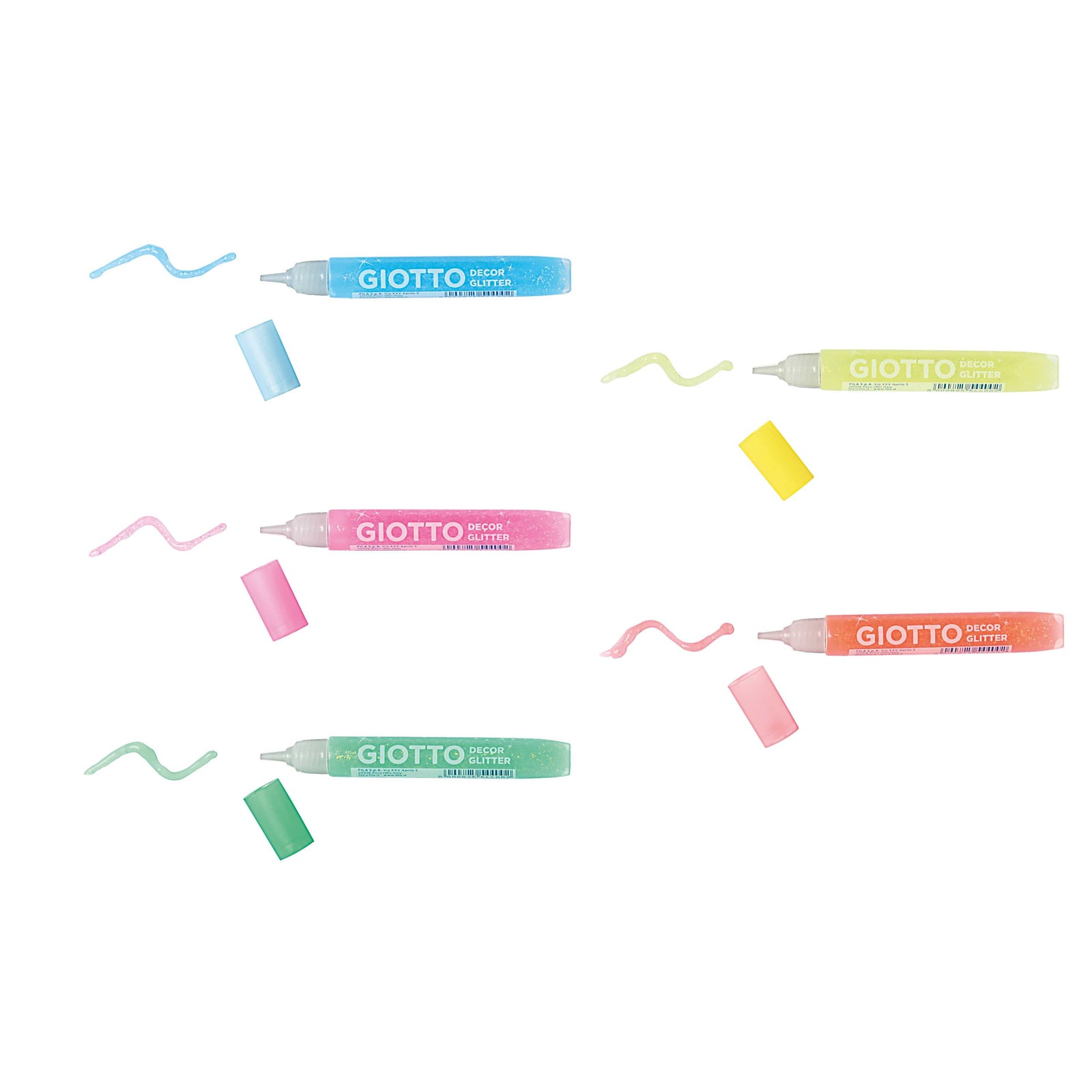 Trblietavé lepidlo GIOTTO Glitter Glue neónové farby 5 x 10 g