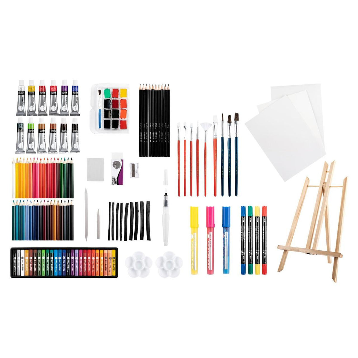 Umelecký set Daler-Rowney s plátnom a stojanom | 215 ks — obrázok 1