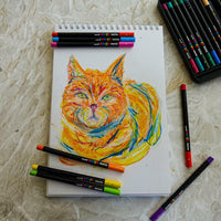 Posca KPA-100 24C voskové pastely, súprava, mix farieb