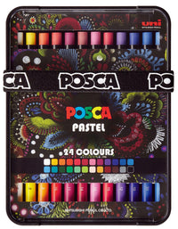 Posca KPA-100 24C voskové pastely, súprava, mix farieb