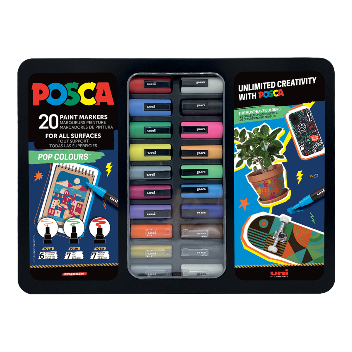 Posca súprava popisovačov mix