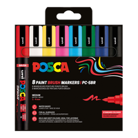 Posca súprava popisovačov PC-5BR, 1 – 4 mm, základné farby – 8 ks