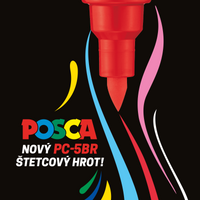 Posca súprava popisovačov PC-5BR, 1 – 4 mm, základné farby – 8 ks