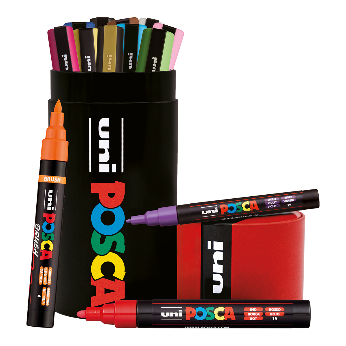 Posca kombinovaná súprava popisovačov v plechovej dóze – 13 ks (PC-3M, PC-5M, PC-5BR)