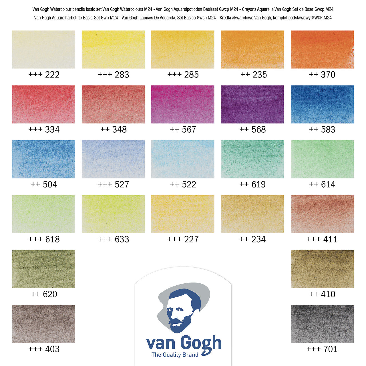 ROYAL TALENS Van Gogh sada farebných akvarelových ceruziek 24 ks
