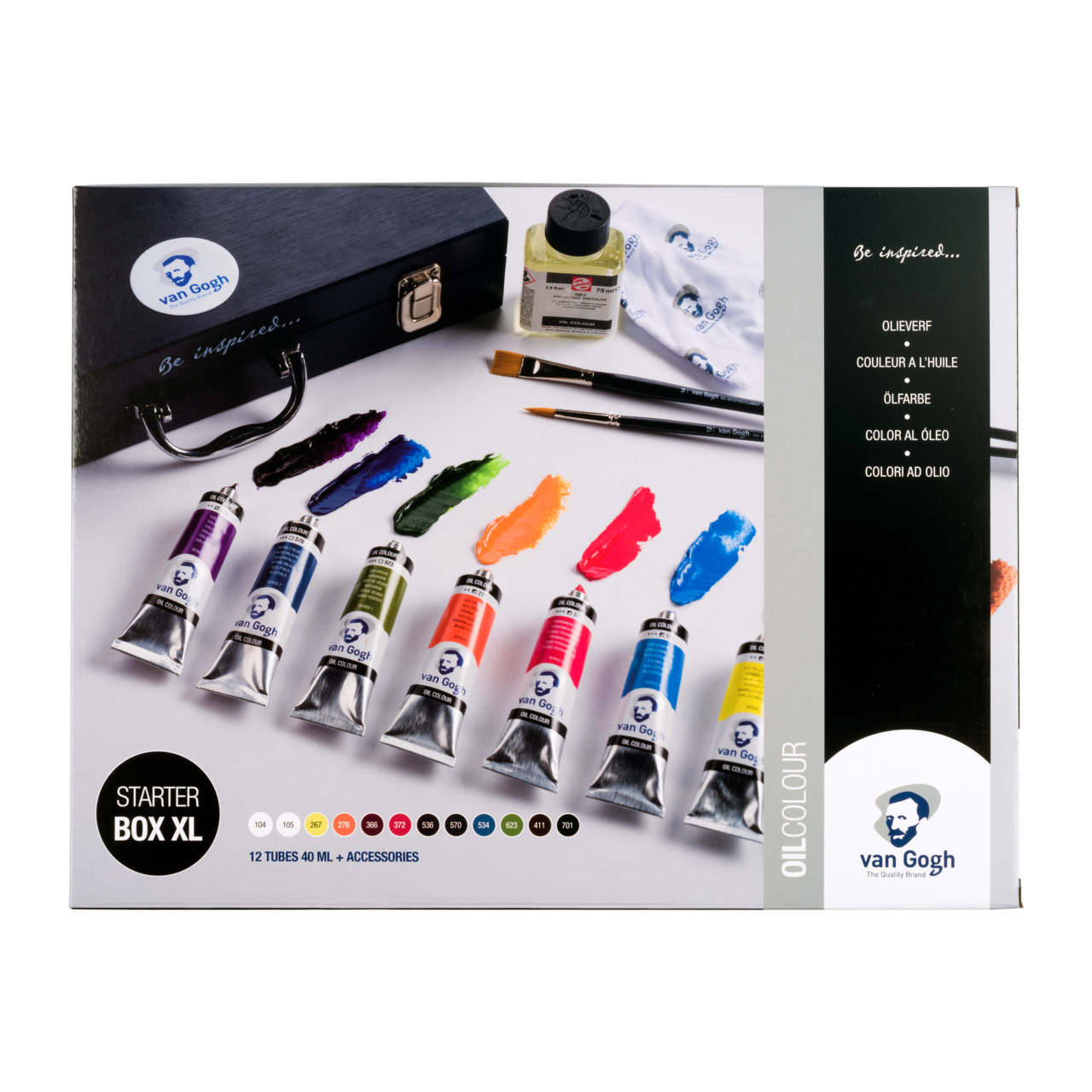 Sada olejových farieb ROYAL TALENS Van Gogh štartovací box XL 12 x 40 ml + príslušenstvo