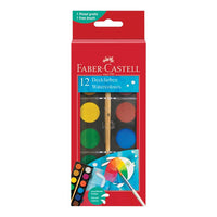 Vodové farby Faber-Castell 12 farieb - 30 mm — obrázok 1