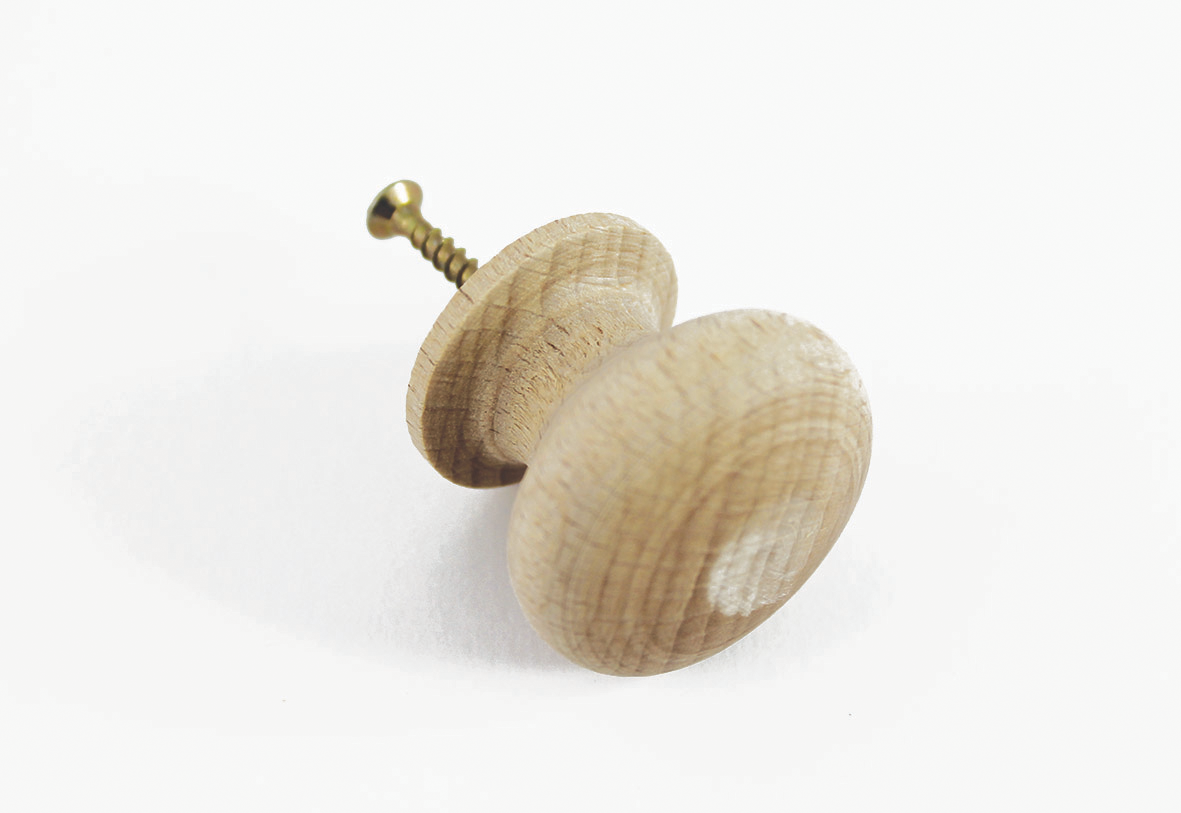 Wooden knob, convex-flat pcs/pack – priem.35, - 6