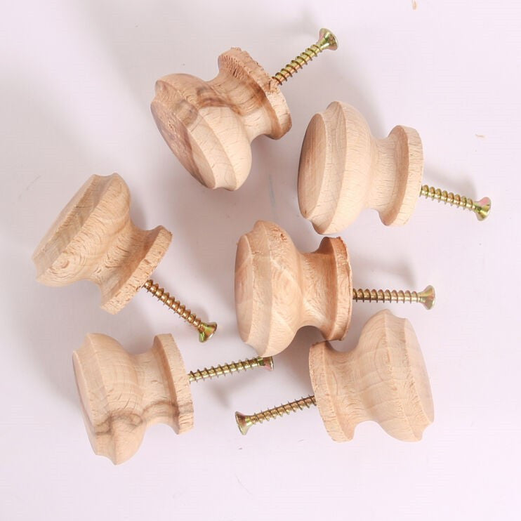 Wooden knob, convex-flat pcs/pack
