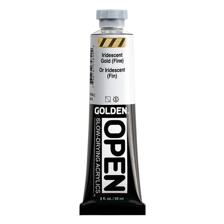 Akrylová farba GOLDEN OPEN Slow-Drying Iridescent 59 ml – 7484 Zlatá Jemná