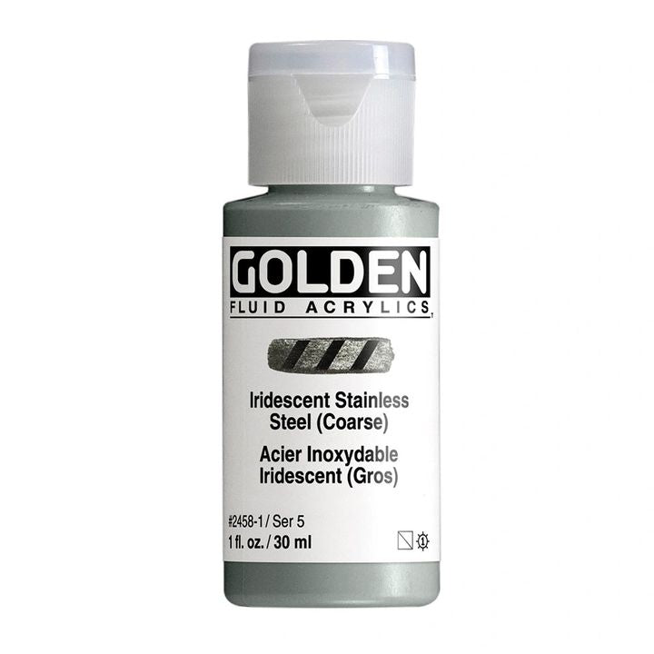Akrylová farba GOLDEN Fluid Iridescent 118 ml – 2458 oceľová
