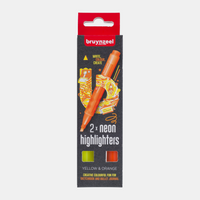 Zvýrazňovače Bruynzeel / sada 2 ks – žltá a oranžová