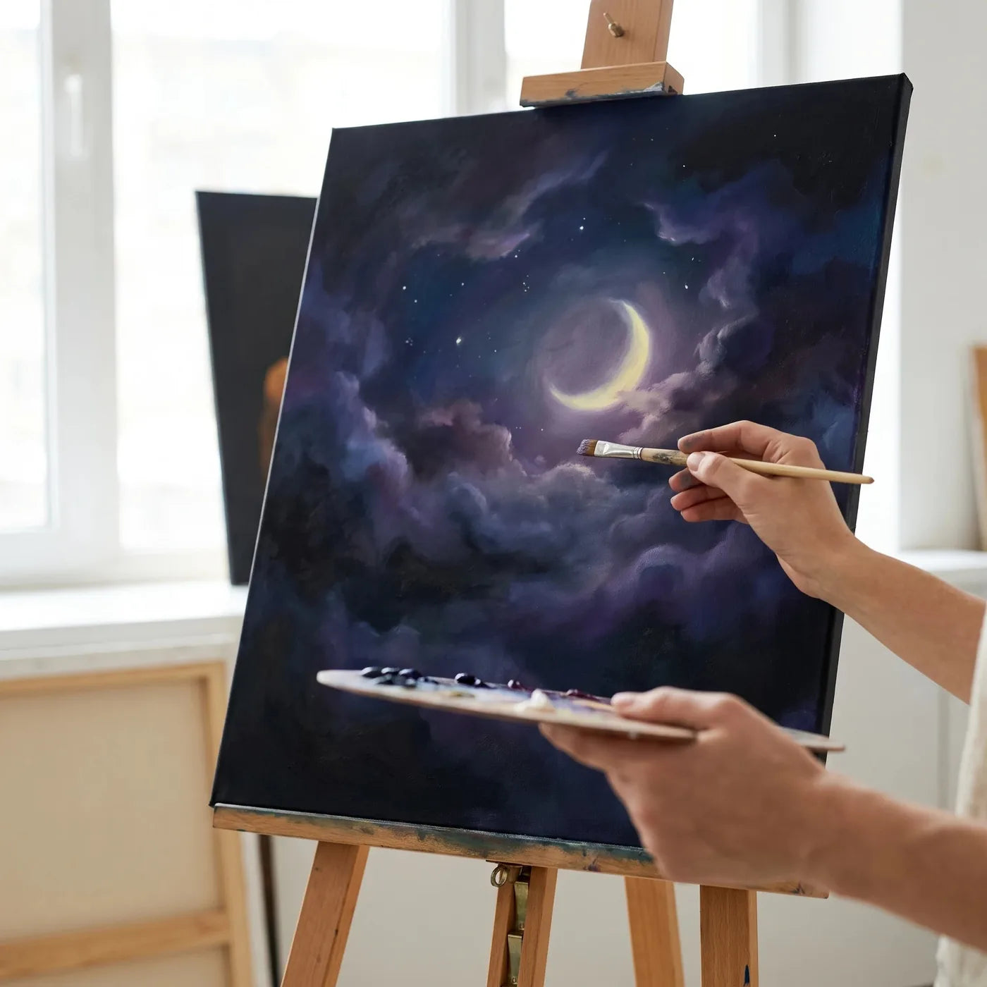 Olejomaľba na čiernom plátne PROFI ARTMIE