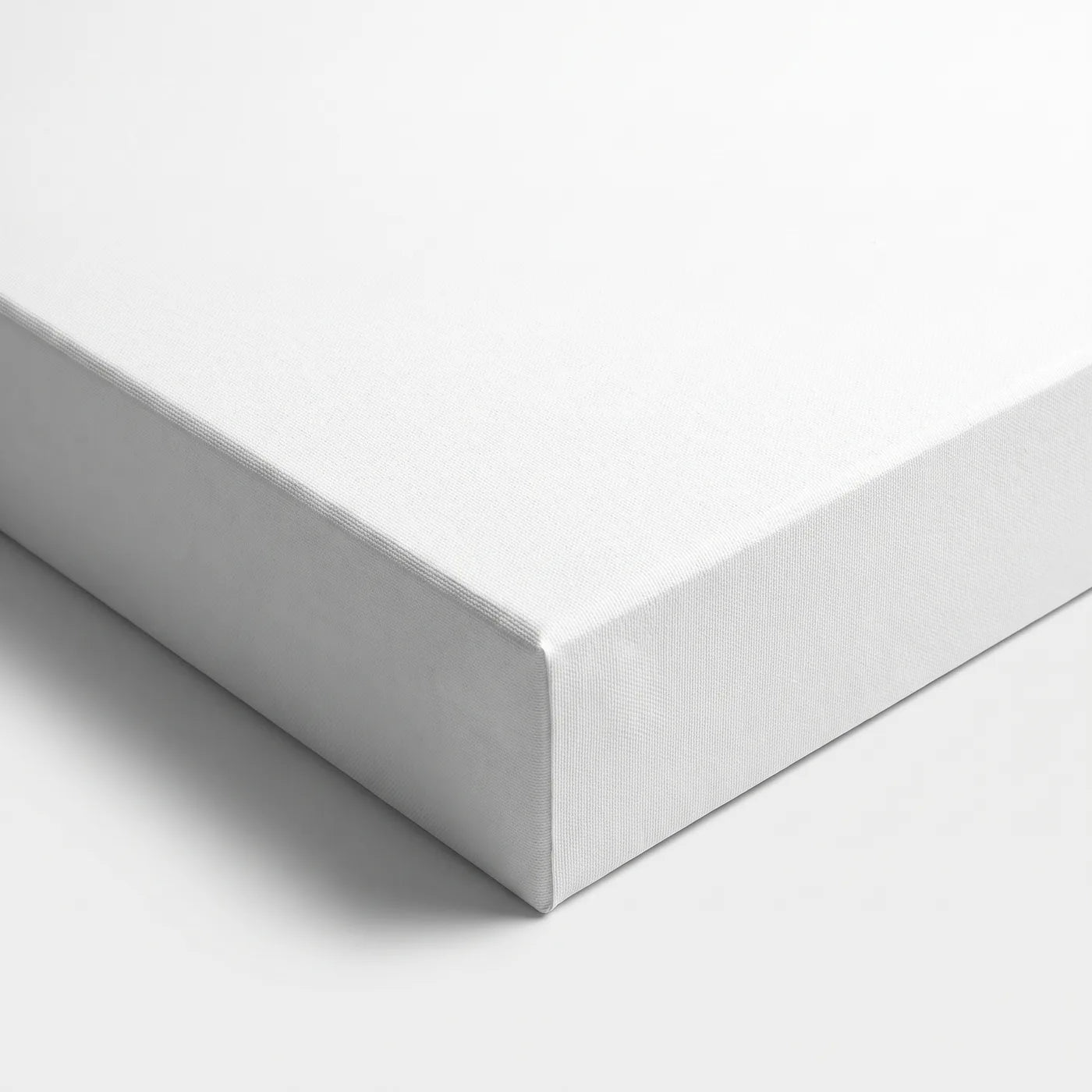 Roh plátna 3D spredu — biely, dvojito našepsovaný povrch a bok s hĺbkou 4 cm