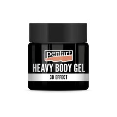 Čierny lesklý heavy body gel Pentart | rôzne objemy
