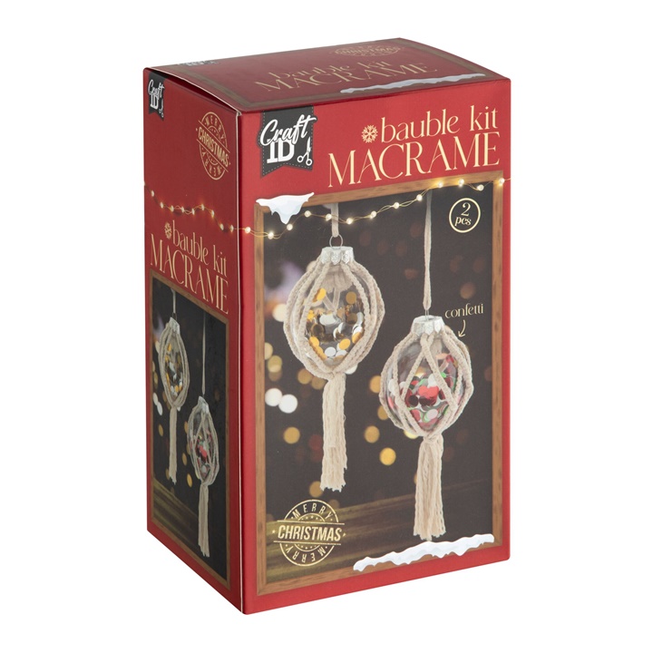 Kreatívna sada Macrame bauble kit XMAS