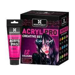 Sada akrylových farieb ACRYL PRO CREATIVE 12x75 ml
