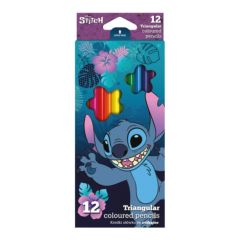 Trojhranné farbičky Disney Stitch 12 ks